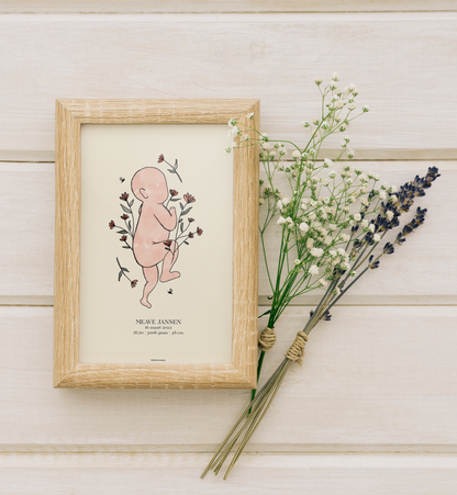 Bohemien geboorte naamposter
